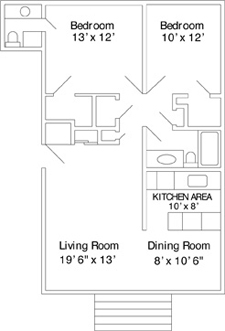 Basic Floor Plan Nye Apartments | Fremont, Nebraska